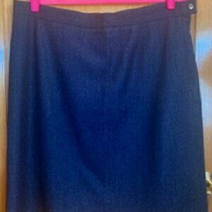Isaac Mizrahi Live! Wool Blend Straight Skirt Black Lined Knee Length Sz:20W
